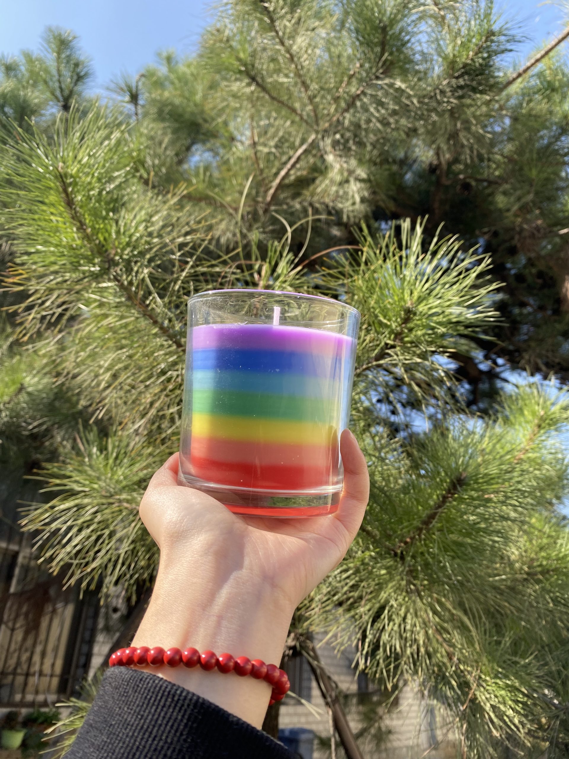 Rainbow Glass Candle product image